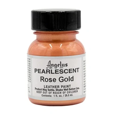 Afbeelding van Angelus Leather Acrylic Paint textielverf voor leren stoffen acrylbasis 29,5ml Parelmoer Rose Goud