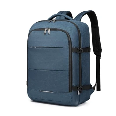 Afbeelding van Kono Cabin rugzak, 45 x 36 20 cm, handbagage, grote capaciteit, reisrugzak, marineblauw, cabinerugzak onder de stoel, Navy Blauw, Bags Rugzak voor stoel