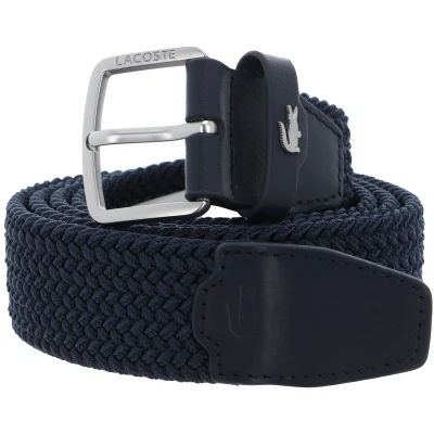 Afbeelding van LACOSTE Riem Casual Stretch Wowen Belt W130 Bleu Nuit Blauw