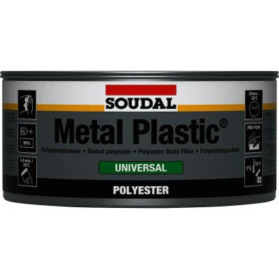 Afbeelding van SOUDAL Metal Plastic Universal polyesterplamuur voor carrosserie groen (2kg) 110347
