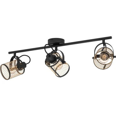 Afbeelding van EGLO Dellow spot E27 3 lichts 83 cm Zwart/Goud