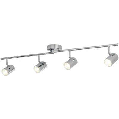 Afbeelding van LED plafondspot Rollo, 4 lamps, chroom