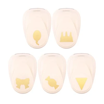 Image de Vaessen Creative Lot de 5 perforatrices à motif fête avec nœud, gâteau, bonbon, drapeau et ballon, 2,5 cm, jusqu&#039;à 250 g/m², pour travaux manuels, papier scrapbooking