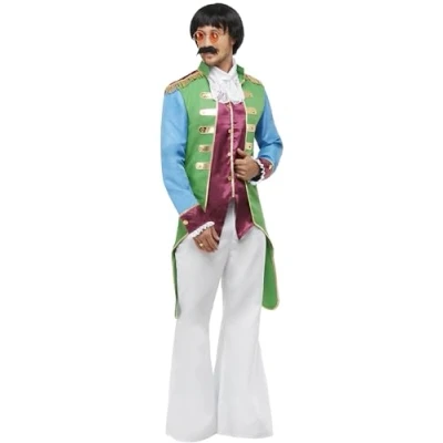 Afbeelding van Smiffy&#039;s Circus Kostuum Statige Jas Man Blauw, Groen, Paars Large Carnavalskleding Verkleedkleding