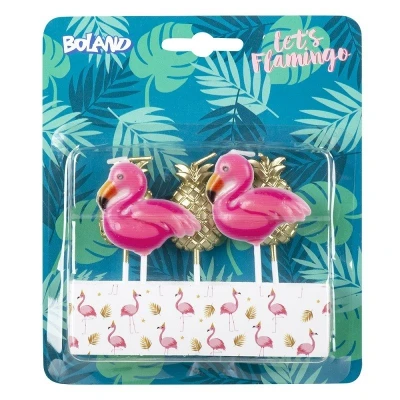 Image de Bougeoir à gâteau Flamingo et ananas 5 pièces