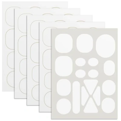 Afbeelding van Fervalyna 20 stuks zelfklevende stoffen patches, jaspatches, gatreparatie, donsjas, reparatie, stickers, gordijnreparatie (wit)