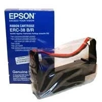 Image de Epson Ruban C43S015245 pour ERC38 nylon noir/rouge