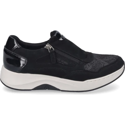 Afbeelding van Josef Seibel ELLI Sneakers laag, Dames, Maat: 37, Schwarz Leer en textiel