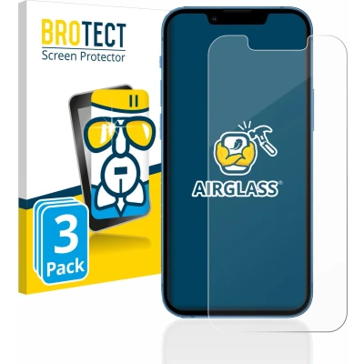 Afbeelding van BROTECT Screenprotector voor Apple iPhone 13 mini Folie Beschermfolie Beschermglas transparant (3 Stuks)