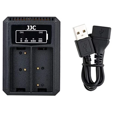 Afbeelding van JJC Dubbele USB Batterijoplader Adapter voor Olympus OM D E M1 Mark II, III, M1X Camera BLN 1 Batterij Vervanging BCH Oplader