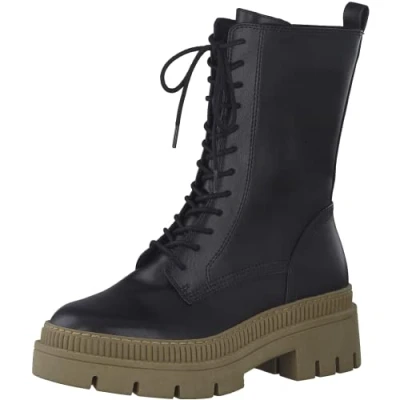 Afbeelding van Marco Tozzi dames veterboot zwart naturel