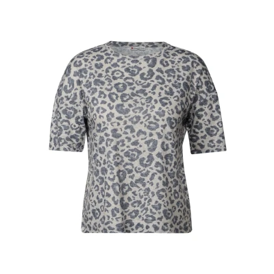 Afbeelding van Street One Ausbrenner Tshirt print, Dames, Maat: 36, Beige