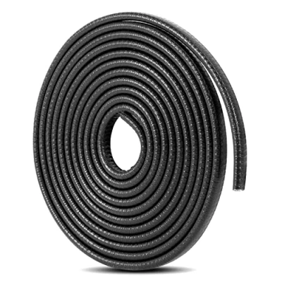 Afbeelding van Autodeurbescherming in U vorm, bescherming voor de autodeur van rubber, tegen botsingen, meeste auto&#039;s, 4 m (zwart)