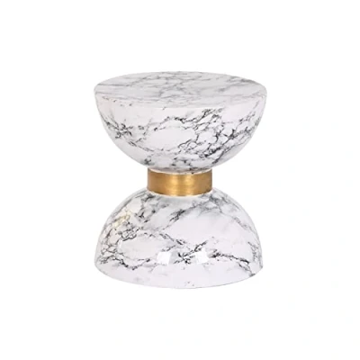 Afbeelding van Bijzettafel DKD Home Decor Wit Ijzer 33 x 35 cm