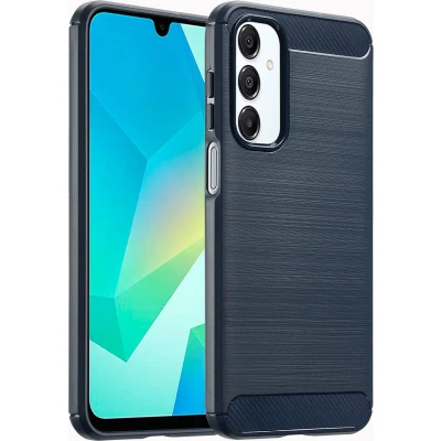 Afbeelding van imoshion Hoesje Geschikt voor Samsung Galaxy A16 (5G) Siliconen Brushed Backcover Donkerblauw