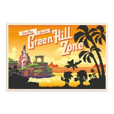 Afbeelding van Poster Sonic the Hedgehog Come Play at Beautiful Green Hill Zone 91,5x61cm