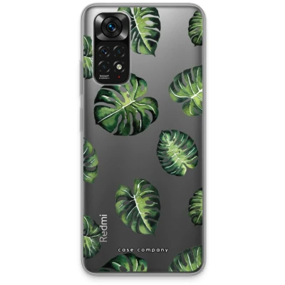 Afbeelding van Case Company® hoesje geschikt voor Xiaomi Redmi Note 11 Tropische bladeren Soft Cover Telefoonhoesje Bescherming aan alle Kanten en Schermrand