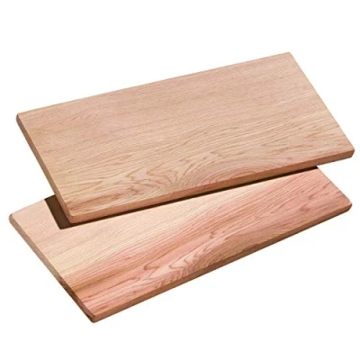 Afbeelding van Küchenprofi Set van 2 SMOKY cederhouten grillplanken, ideaal voor vis, vlees en groenten, 40 x 15 1 cm, een intensieve rookontwikkeling unieke smaakervaring