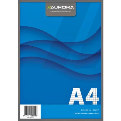 Afbeelding van Schrijfblok Aurora A4 ruit 5x5mm 100vel 60gr