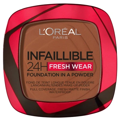 Afbeelding van 1+1 gratis: L&#039;Oréal Infaillible 24H Fresh Wear Foundation Poeder 375 Deep Amber