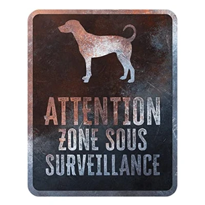 Afbeelding van D&amp;d Home Waakbord Hond Waarschuwingsbord Dobermann Frans 25x20x0,3cm Meerkleurig 1st