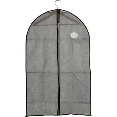 Afbeelding van Kipit Kledinghoes met kijkvenster grijs 60 x 100 cm kledingzak voor jurk of pak