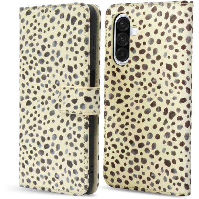 Afbeelding van imoshion Hoesje Geschikt voor Samsung Galaxy A36 Design Bookcase smartphone Black And White Dots