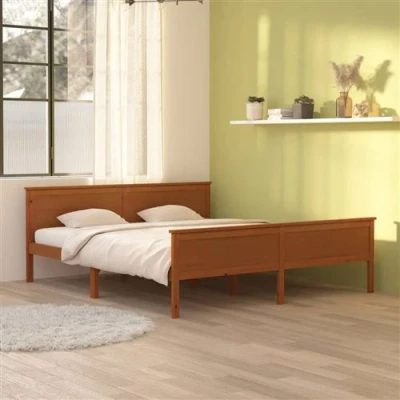 Afbeelding van Bedframe massief grenenhout honingbruin 180x200 cm