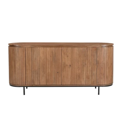 Afbeelding van Livingfurn Dressoir Noor Natural 170cm Mangohout / Gecoat Staal