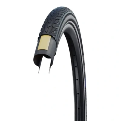 Afbeelding van Buitenband Schwalbe Road Cruiser K Guard 26 x 1.75&quot; 47 559 mm bruin met reflectie