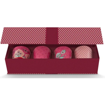 Afbeelding van Pip Studio Flower Festival Kopje 23 Cl Set Van 4 Donkerroze