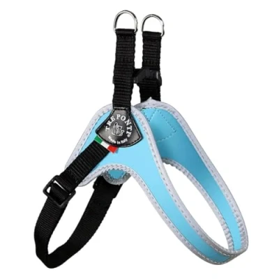 Afbeelding van Tre Ponti Fibbia Verstelbaar Tuig Blauw&amp;Reflectie Hondenharnas 30 40 cm Tot 4 Kg