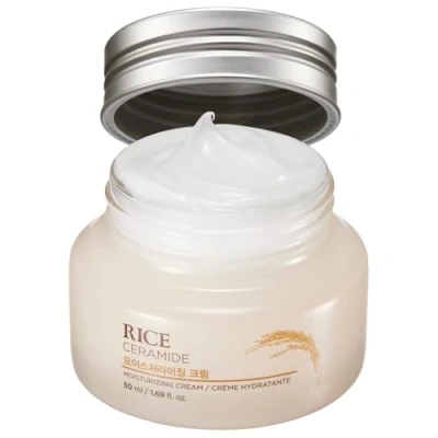 Image de THE FACE SHOP Crème Hydratante Éclaircissante au Riz Rice Céramide 50 ml