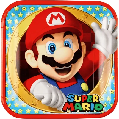 Afbeelding van AMSCAN 8 kartonnen Super Mario borden