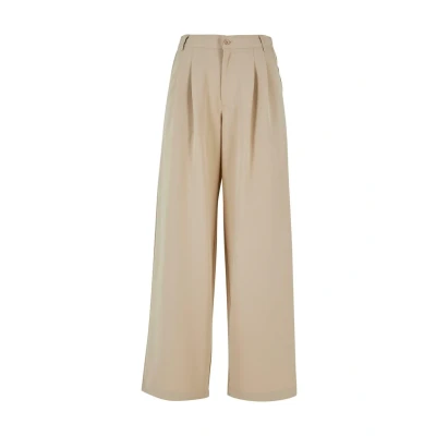 Afbeelding van Urban Classics Ultra WIDE Pleatfront Broek, Dames, Maat: 29, Wetsand