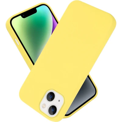 Afbeelding van Cadorabo Hoesje geschikt voor Apple iPhone 14 PLUS in LIQUID GEEL Beschermhoes gemaakt van flexibel TPU silicone Case Cover