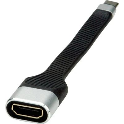 Afbeelding van Roline 12.03.3212 USB C displaykabel / HDMI Adapterkabel stekker, A bus 0.13 m Zwart