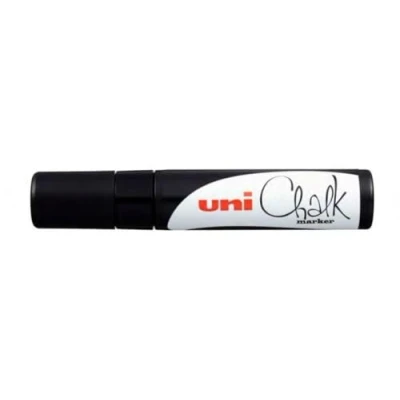 Afbeelding van uni ball Krijtmarker zwart beitelvormige punt van 15 mm