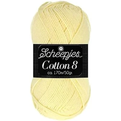 Afbeelding van Wol &amp; Garen Scheepjes Cotton 8 kleur 508 Licht geel (op=op)