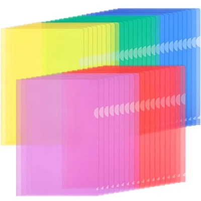 Afbeelding van ZCZN mappen, kunststof, 45 stuks 5 Couleurs transparens
