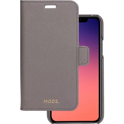 Afbeelding van iPhone 11 Pro/Xs/X Bookcase hoesje dbramante1928 Effen Grijs Leer