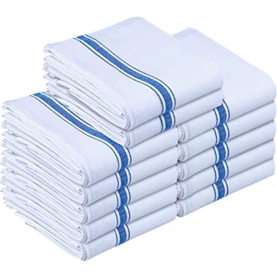 Afbeelding van Utopia Towels 12 Pack Schotelhanddoeken 100% Katoen (38 x 64 cm) Keukenhanddoeken, Bardoeken en Theedoeken (Blauw)
