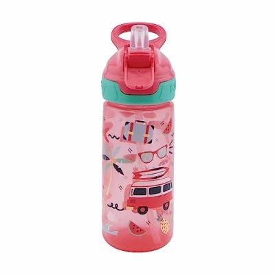 Afbeelding van Nûby Flip It drinkbeker met zachte tuit Drinkfles voor kinderen Roze 540ml 6+ jaar