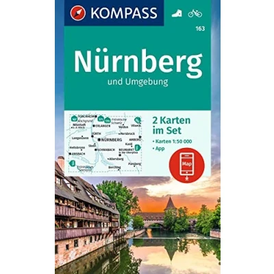 Afbeelding van KOMPASS Wanderkarten Set 163 Nürnberg und Umgebung (2 Karten) 1:50.000