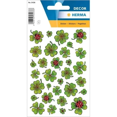Afbeelding van Etiket HERMA 5438 klavertje vier Blister a 3 vel 10 stuks
