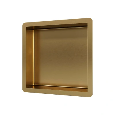 Afbeelding van Brauer Gold Edition Inbouwnis 30x30cm PVD geborsteld goud Minimalistisch design