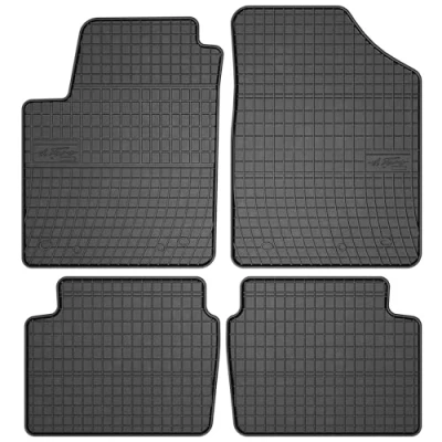 Afbeelding van M MOTOS Rubberen vloermat voor Hyundai i10 I 2007 2013, verbeter je reiscomfort met de zwarte antislip mat auto, alle weersomstandigheden, bescherming tegen vuil.