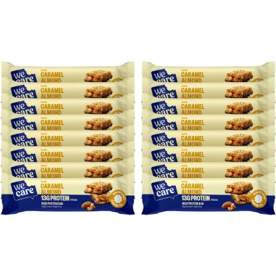 Afbeelding van We Care Caramel Almond High Protein Bar 45GR