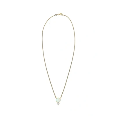 Afbeelding van Elli GEO Kreis Zirkonia OPAL Edelstein Ketting, Dames, Maat: 45, Gold