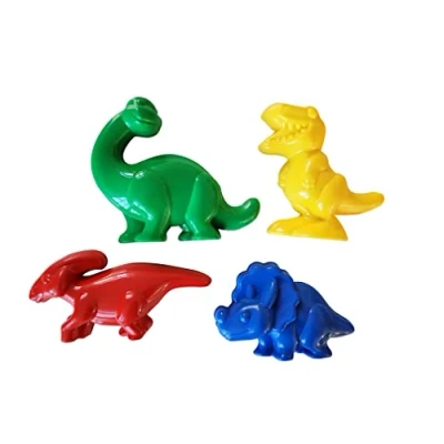 Afbeelding van Dinosaurus Zandvormen Set 4 in netje